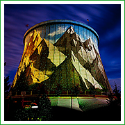 Wasserturm Kerni Wunderland bei Nacht